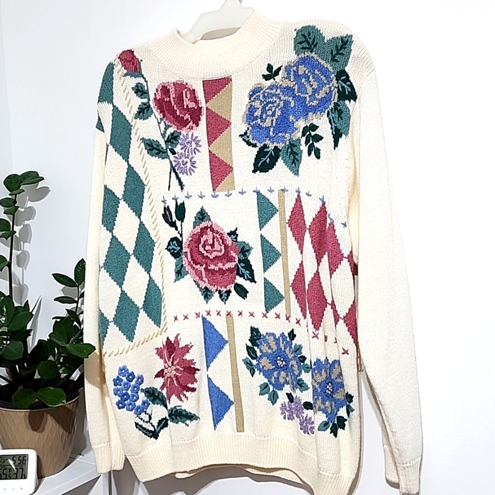 Alfred Dunner Floral Sweater